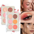 Wholesale Professional Makeup Palette 6Color Matte Blush & Eyeshadow Brush High Pigment Vegan & Cruelty Free Long Lasting Powder