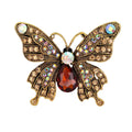 Women's Butterfly Rhinestone Inlaid Sweater Scarf Brooch Pin Durable Alloy with Plating Technology for Gifts Parties Engagements