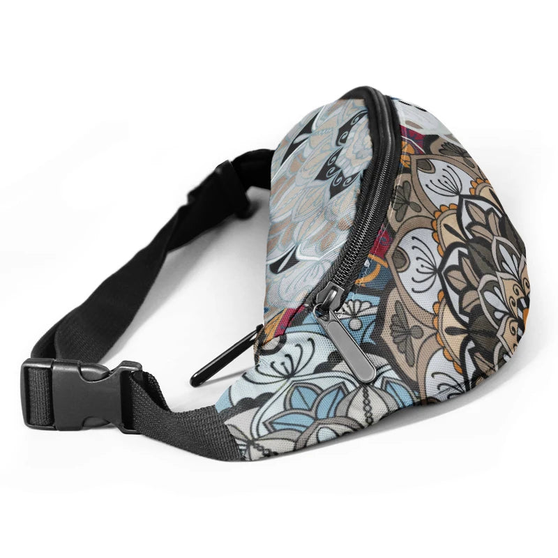 Custom Logo Large Capacity Waterproof Canvas Running Gym Fanny Pack Outdoor Sports Waist Bags