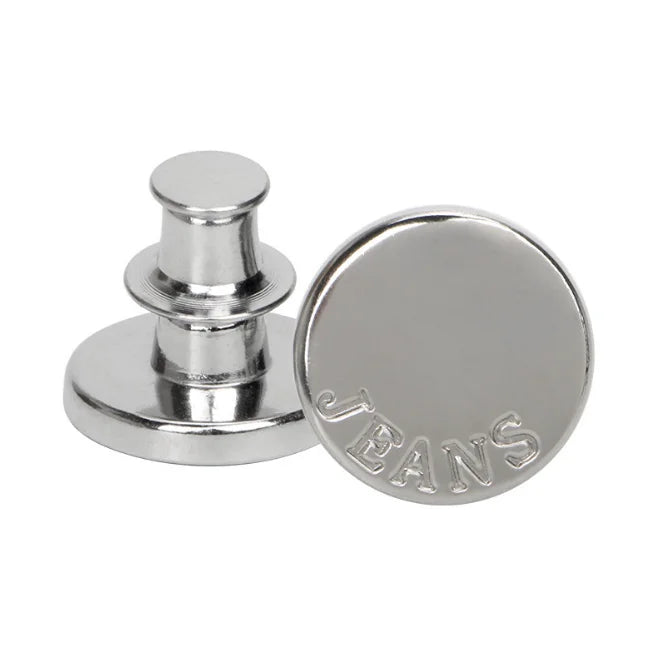 Retractable Reduce Waist Detachable Retro Alloy Steel Riveted Buttons 17mm Snap Fastener Pants Pin for Jeans