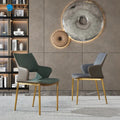 Hot Sale Italian Dining Table and Chairs Dining Room Velvet Dining Chair with Gold Legs