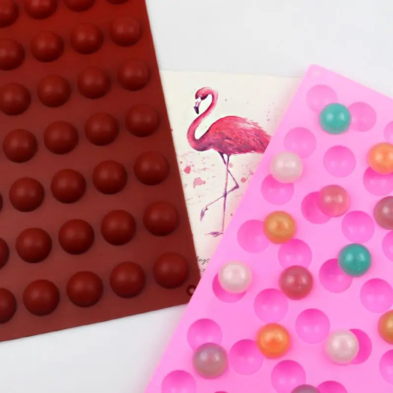 285 Factory Stock 35 Small Semicircle Half Ball Shape Silicon Resin Mold Silicone Ice Cube Tray Silicon Chocolate Moulds