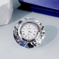 Cheap Event Promotional Gifts Glass Crystal Diamond ClocK for Wedding Souvenirs Guests Wedding Gift