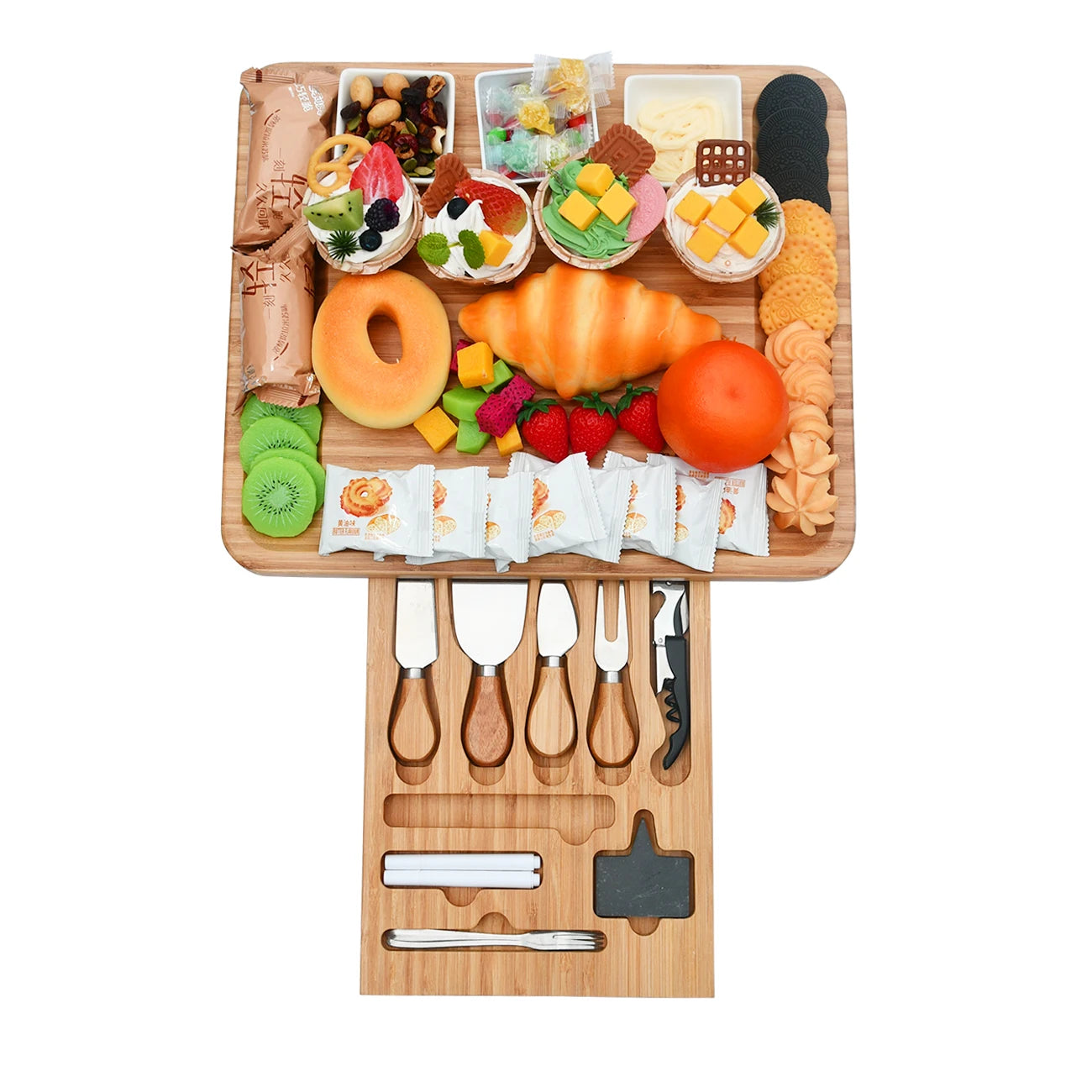 Bamboo Cheese Board and Charcuterie Board Charcuterie Board Set Charcuterie Tray with Knife Set