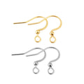 100pcs About 15*20mm Stainless Steel Fish Hook Findings Earwire with Ball Hook Earrings for Jewelry Making Accessories