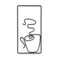 Classic Metal Wall Art Home Decor Black Coffee Cup on  Wall Set  Frame Simple Iron Hanging Rectangle Coating