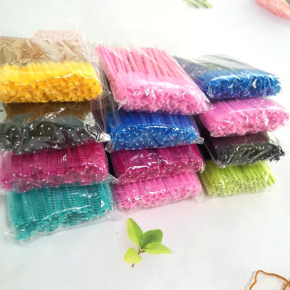 Eyelash Brush Crystal Glitter Handle Mascara Lash Brush Set Wholesale Makeup Eyelash Brush Comb