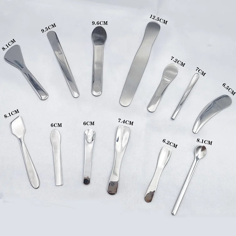 Metal Cosmetic Spoon Spatulas Makeup Eye Cream Spoon Beauty Scoop Mini Cosmetic Spatula