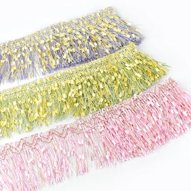 Deepeel TF304 9cm Lace Fringe Hanging Tassel Accessories Gauze Curtain Lace Home Decorative Colorful Tassel Fringe Trim Lace