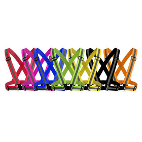 In Stock Multicolor Good Quality High Visibility Safety Reflective Running Belt Reflective Strip Vest With Buckle