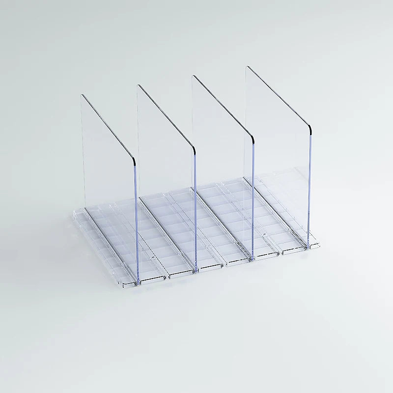 Purse Organizer for Closet Clear Frosted Plastic Shelf Dividers with Slots Handbag Organizer