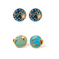 BJG0235E Custom Enamel Stud Earrings Fashion Jewelry Stainless Steel 18K Gold-plated Star Beach Cute Party Customizable Women