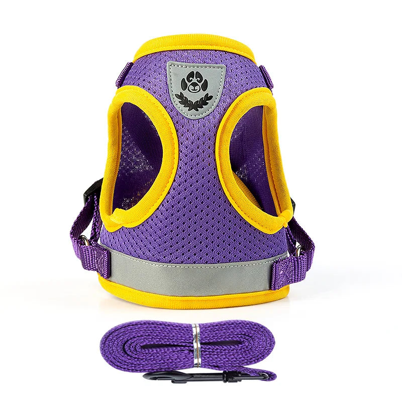 RM Wholesale of Pet Products Dog Cat Chest Strap Dog Leash Set Reflective Vest Type Traction Rope