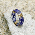 Vintage Resin Dried Flower Ring Handmade Trendy Ring Jewelry for Women