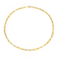 Wholesale Fashion Anti Tarnish Simple Jewelry Gold Plated Stainless Steel Paper Clip Necklace Paperclip Chain