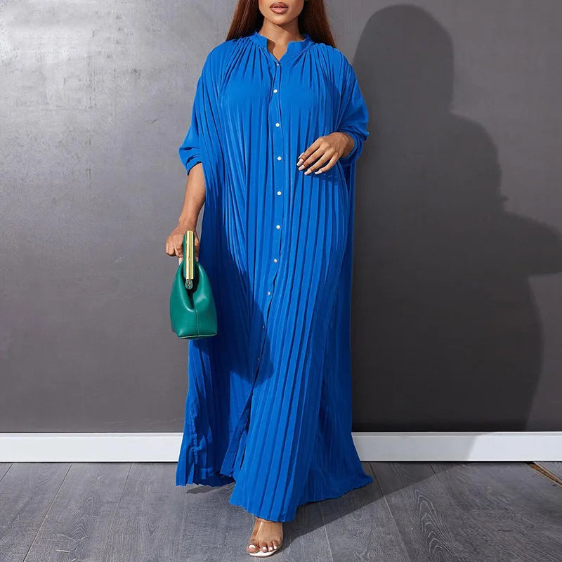Boutique Wholesale 2026 Summer New Fashionable Loose Casual Pleated Oversized Women's Dresses