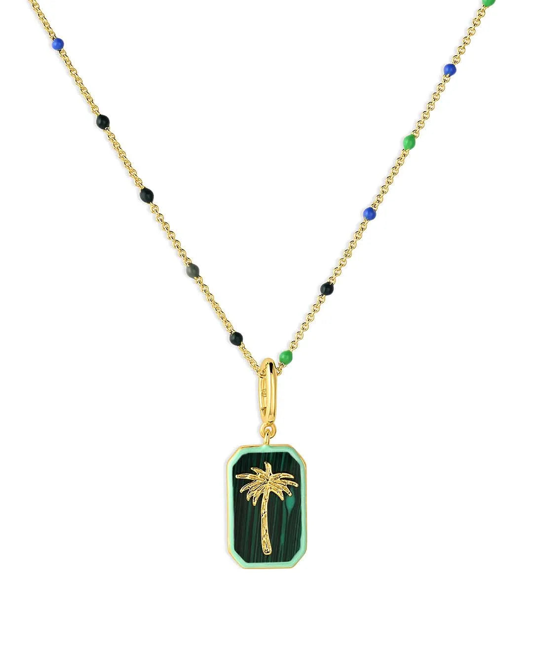 For Romantic Wedding Engagement Rhodium Plated 925 Sterling Silver Palm Tree Bead Chain Necklace for Women