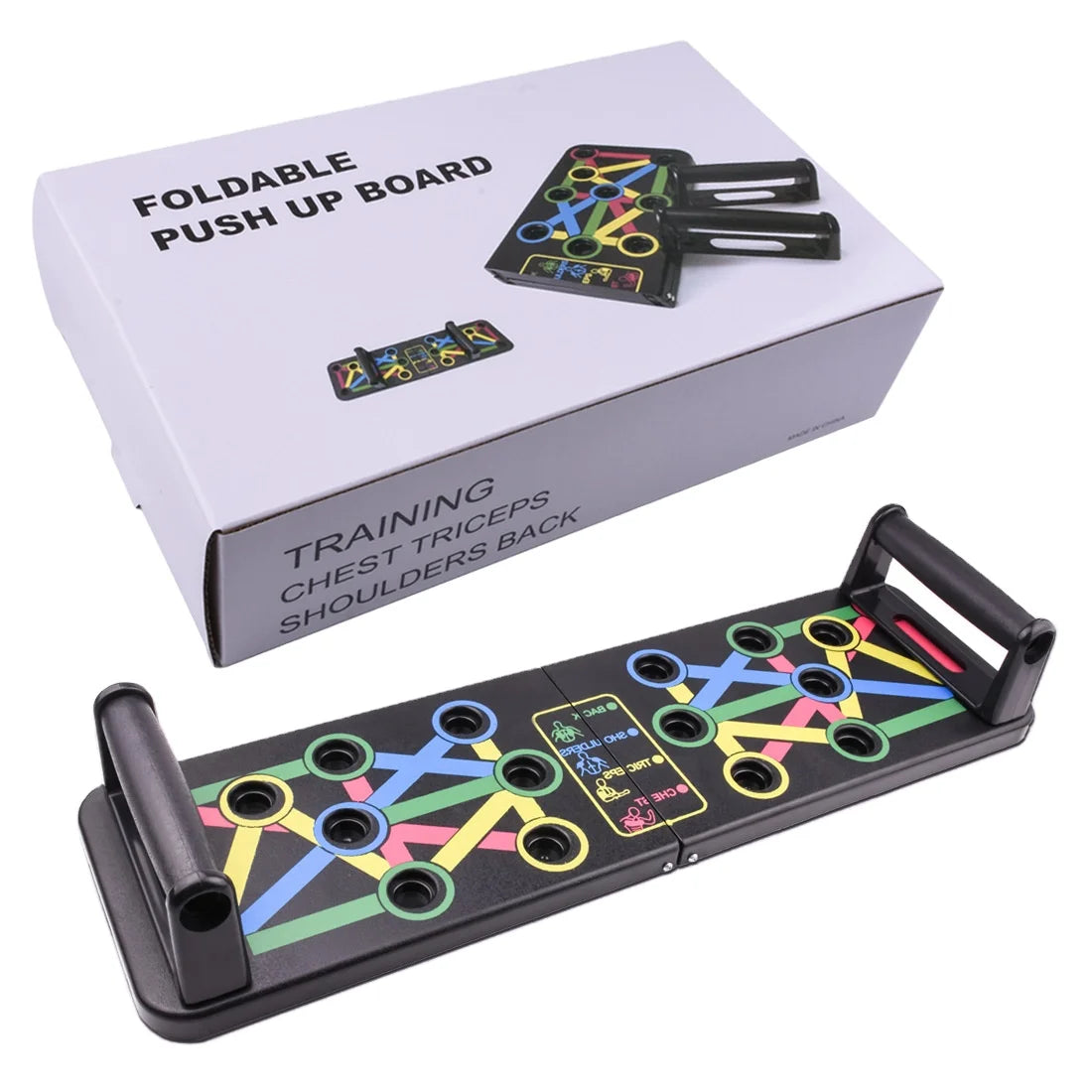 CHENGMO SPORTS Home Gym Fitness Exercise Muscle Max Push up bar Multifunctional 14 in 1 Foldable Power Press Push up Board
