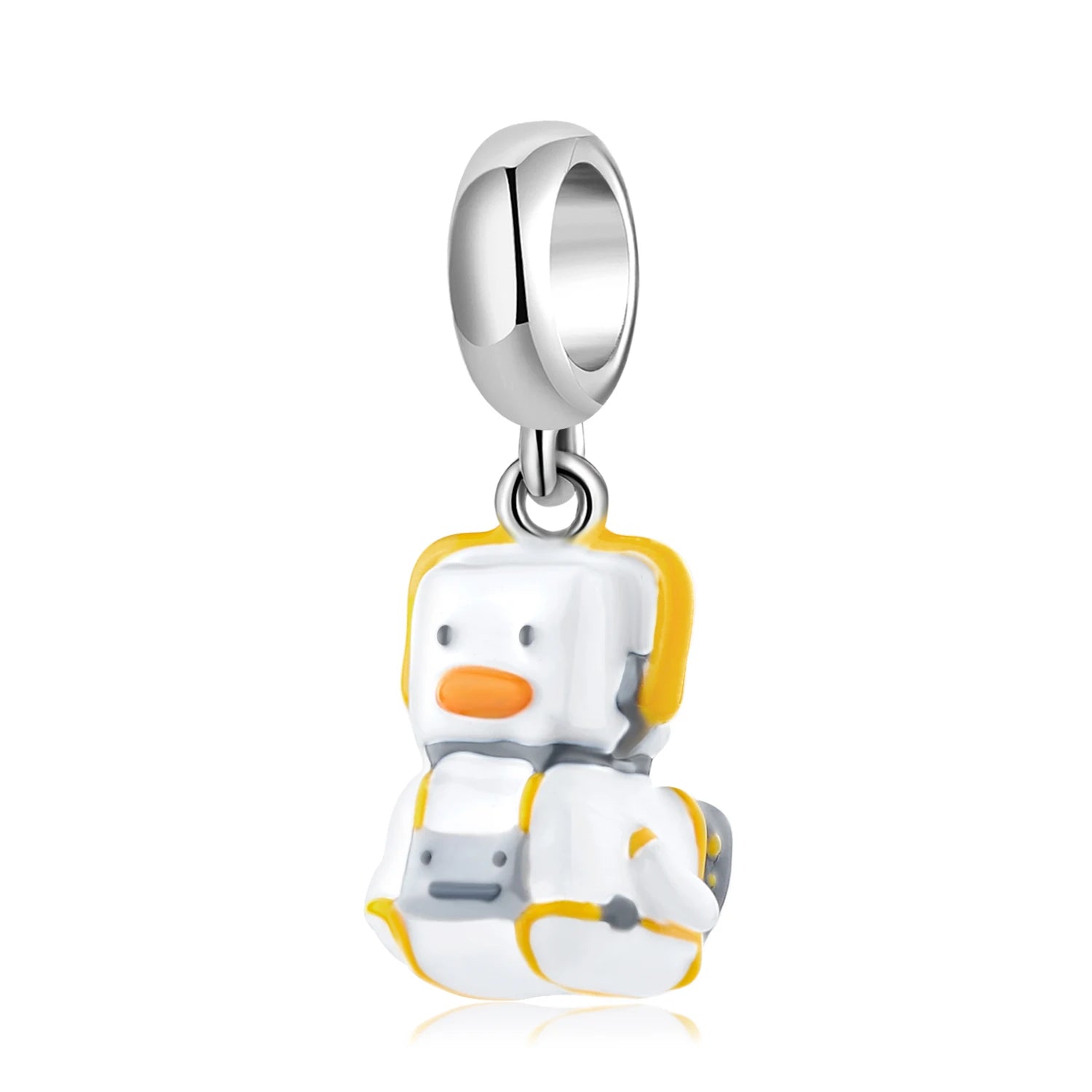Animal Kingdom New Designer Charms 925 Sterling Sliver Duck Robot Enamel Diy Pendant Beads Fit Original Charms Bracelet Jewelry