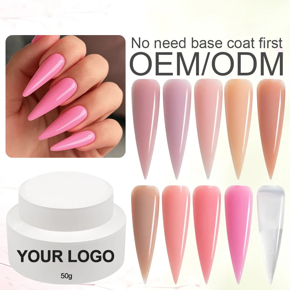 Lehchis 3 in 1 Nail Extension Uv Gel Soak off Camouflage Buildering HEMA TPO FREE Gels Colors Private Labeling Nails Gel Builder