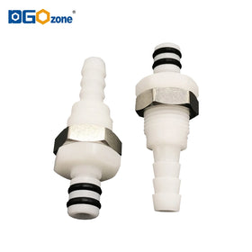 [MS0104PI] Male 1/4 Inch Non Valved Hose Barb Panel Mount Coupling Insert Fitting with Nut