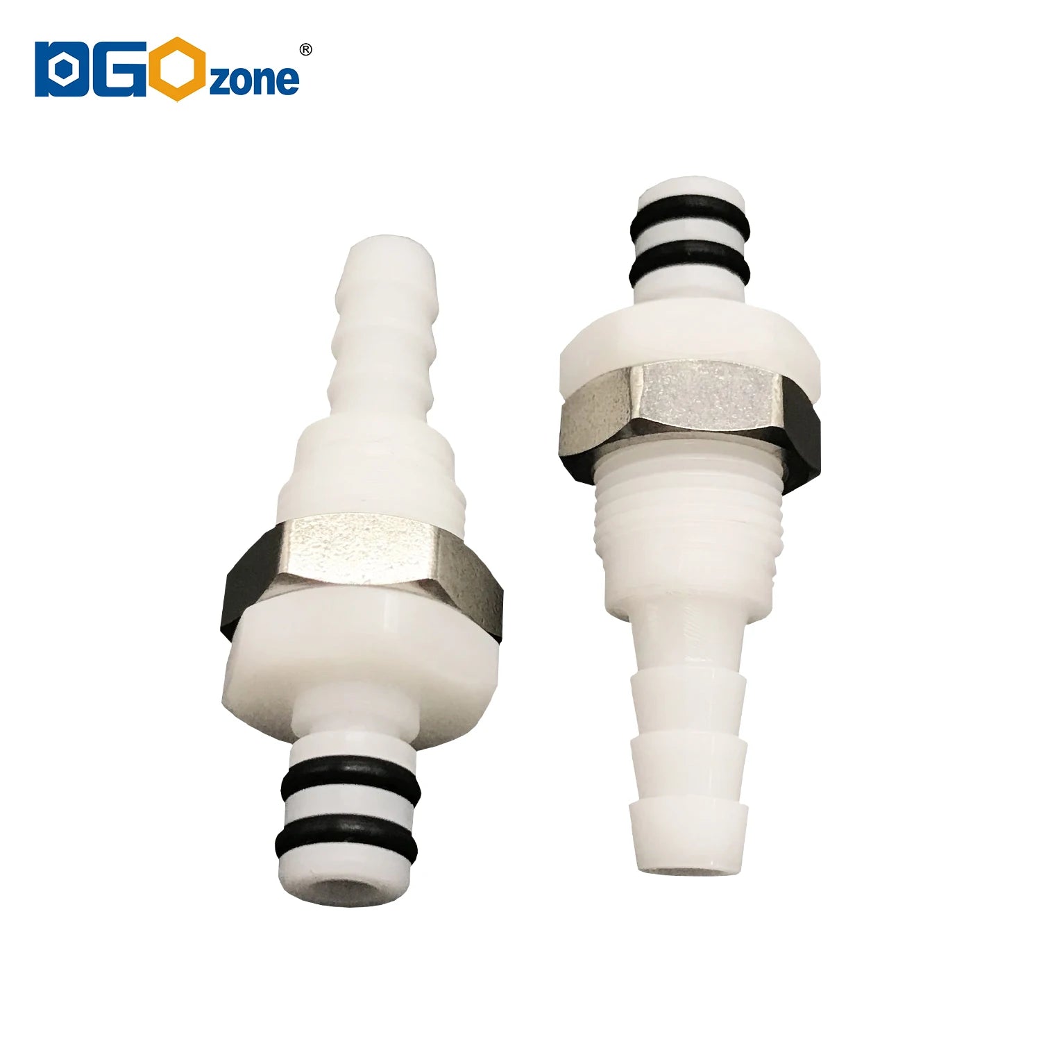 [MS0104PI] Male 1/4 Inch Non Valved Hose Barb Panel Mount Coupling Insert Fitting with Nut