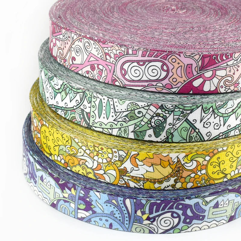 Deepeel XP035 3.8cm/5cm Sewing Clothes Accessories Luggage Ribbon Fashion Strap Thickened Belt Double-Sided Printed Webbing