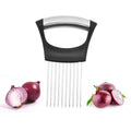 304 Stainless Steel Onion Needle Slicer Kitchen Tool Onion Fork Holder Meat Tenderizer Loose Meat Needle