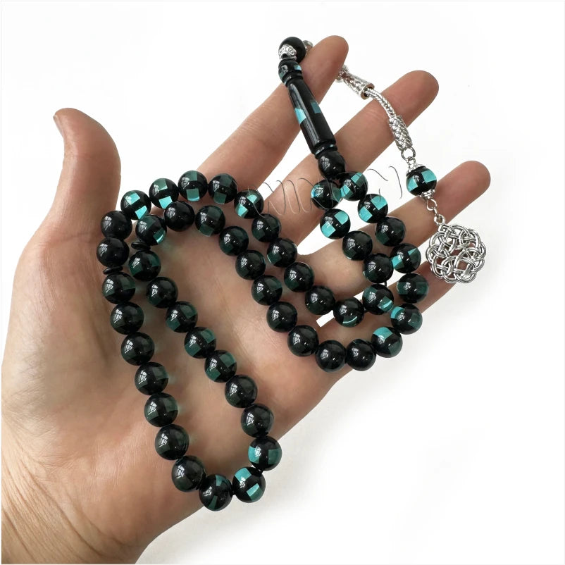 New Resin Tesbih Black Color Handmade Prayer Beads 10mm51 Rosary  Tassels Islam Gift Muslim Misbaha Muslim Rosary Baclite Rosary