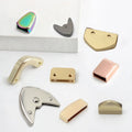 Nolvo Metal Tail Belt Clip Strap End Buckle Sliders Zippers End Cap Hardware Clip Stopper Open End for Handbags