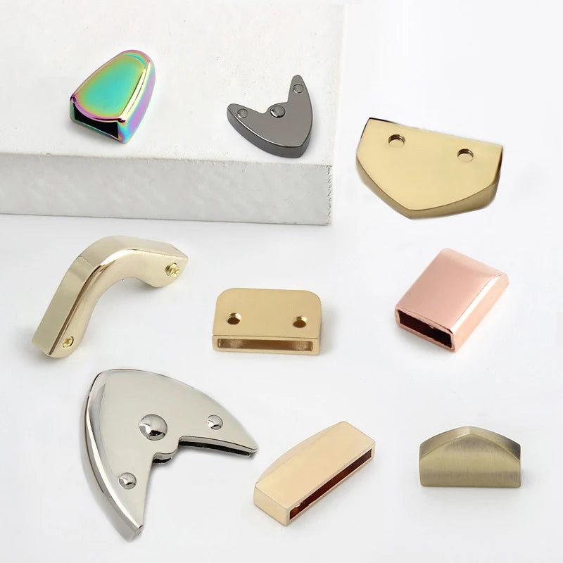 Nolvo Metal Tail Belt Clip Strap End Buckle Sliders Zippers End Cap Hardware Clip Stopper Open End for Handbags