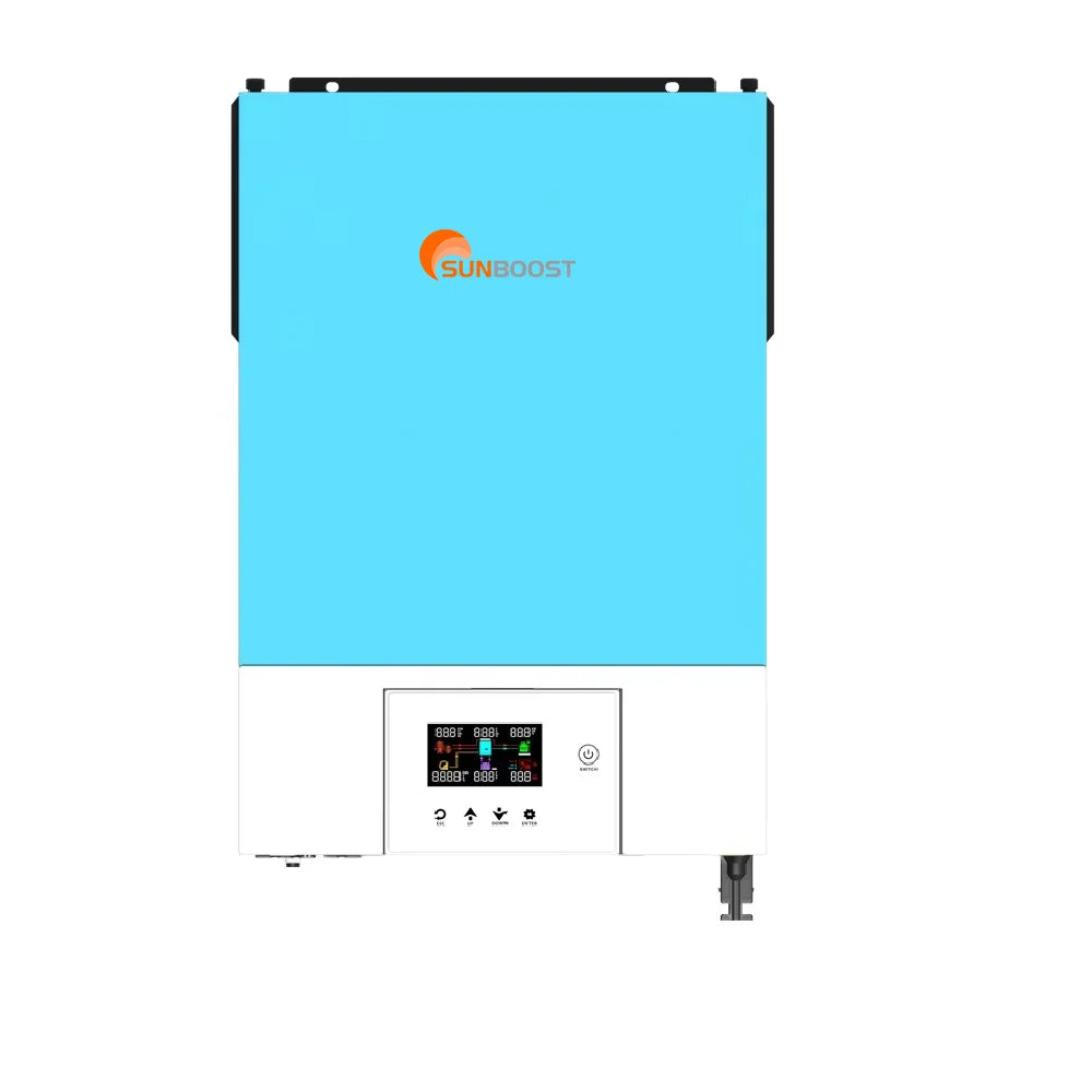 Sunboost 3KW 24V 80A Hybrid MPPT Solar Inverter off Grid 230V DC/AC Inverter with Pure Sine Wave Single Output Inverter