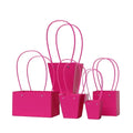 Bright Flower Packaging Handbag Portable Handheld Cardboard Square Bouquet Flower Bag for Mother's Day