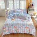 Luxury 100% Microfiber Polyester Bedding Set Modern Plant All Seasons Soft Lightweight Sheet Duvet Cover Manufacturer Direct