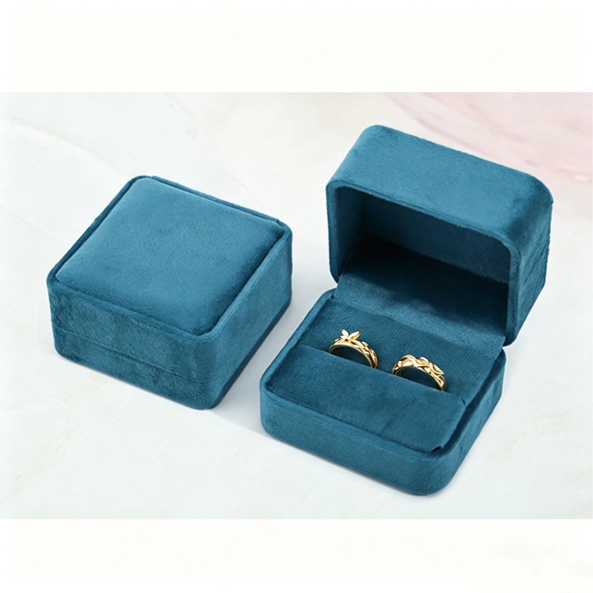 Fancy Jewellery Ring Gift Box Wholesale Velvet Custom Printed Jewelry Box Jewelry Packaging Velvet Custom Packaging for Jewelry