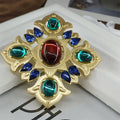 YHJ19010203 Fashion Court Style Statement Brooches Women Gold Plated Brooch Europe and America Jewelry