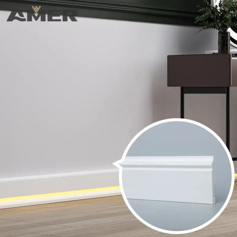 Rongke OEM Factory Skirting Board Edging Flooring Duropolymer for Floor Wall Edge Interior Decoration Wall Edge Protector