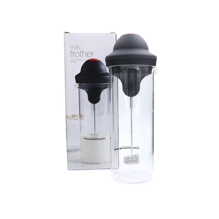HandHeld Milk Foamer Mini Mixer Milk Frother for Bulletproof Coffee with Glass Pot Portable Milk Frother