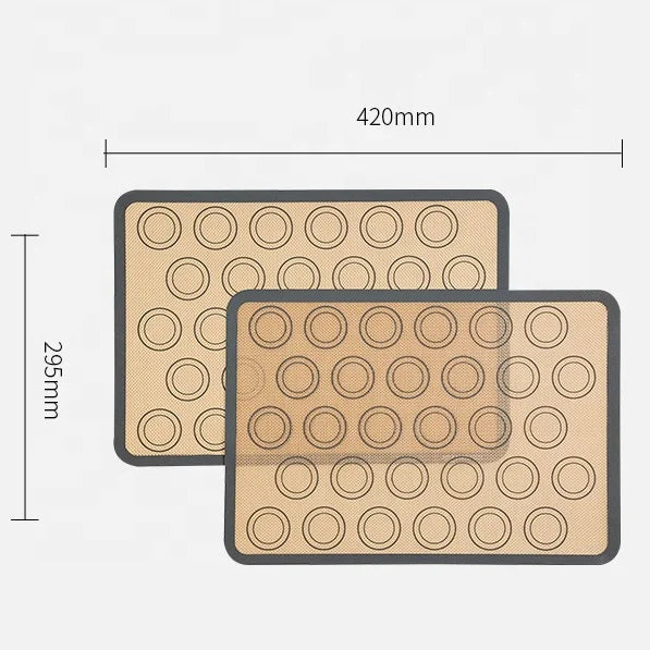 16 Inch Hot Silicone Pastry Mat Baking Pan Insulation Pads with  Macaron Rings on Surface Creative Pastry Tools