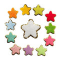 Star Glitter Golden Border  Iron on or Self-adhesive Chenille Embroidery Patches