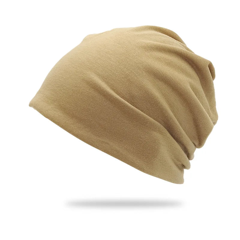 Stretchy Slouch Knit Cap 100% Cotton Chemo Hat Mens Slouchy Beanie Hat Traditional Beanies