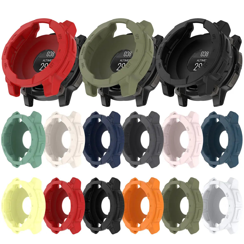 Classic Rugged Armor Cover for Garmin Instinct 3 45mm 50mm Durable Silicone Case for Garmin Instinct 3 Shockproof Case