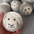 Custom Logo Eco-Friendly Reusable 100% Handmade Organic New Zealand Grey Wool Dryer Balls for Shorten Drying Time