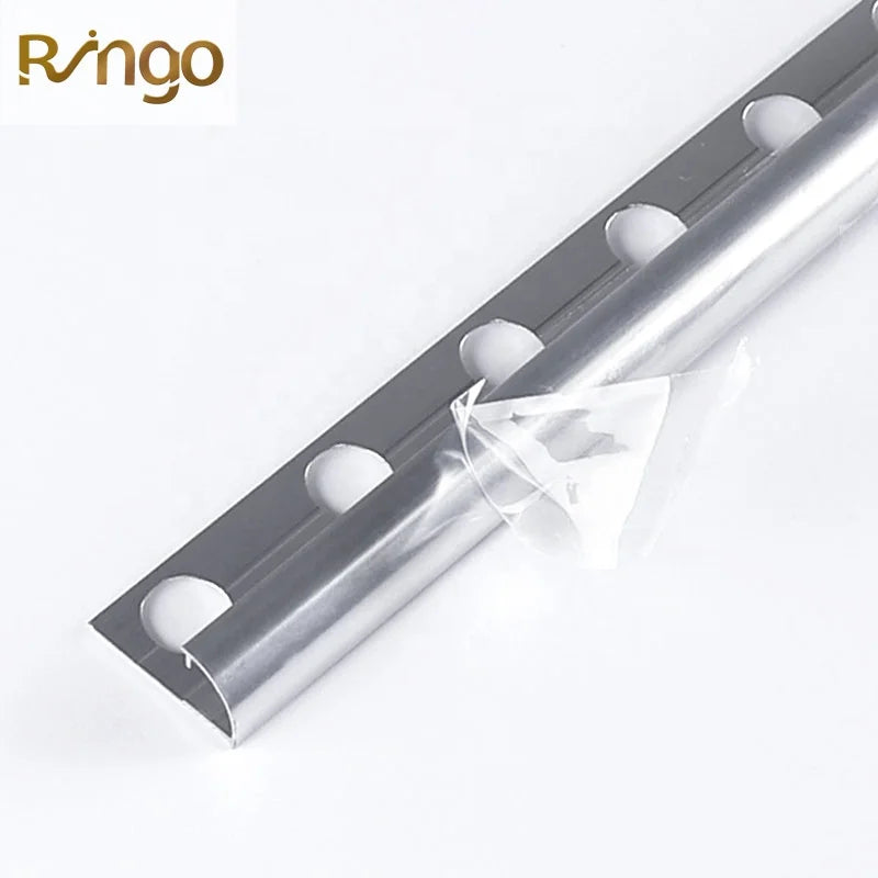 Foshan Factory Custom Aluminium Oval Shape Profile Extrusions Metal Wall Edging Strip Curved Type Round Edge Corners