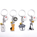Professional Zinc Alloy Cute Dog Enamel Design and Custom Gift Metal Key Chains