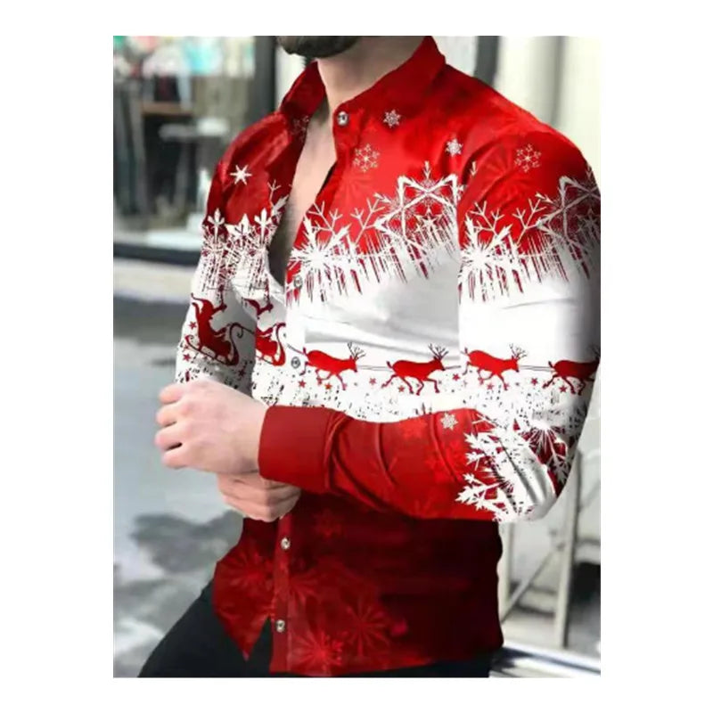 Hot Sell Full Sleeve Essential Basic Shirt for Men Custom All Over Printed Sublimation Shirt for Men Vetement Homme