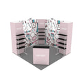 10x10 Custom Modern Aluminum Tool Free Portable Expo Backdrop Display Trade Show Booth Exhibition