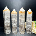 Factory  Price Healing Stone Crystal Tower Dendritic Yellow Calcite Tower   for Healing