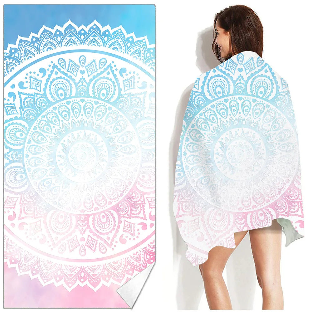 Personalized Bohemia Sand-Free Quick Dry Microfiber Bath Towel Quick Dry Beach Cushion Swimming Towel Turkish Disposable Beach