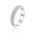 Abiding Jewelry Wholesale Price Jewellery Rhodium Plated Baguette Cut Diamond Eternity Ring Band for Women